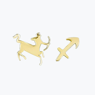 Altınbaş Zodiac Sagittarius Gold Earrings