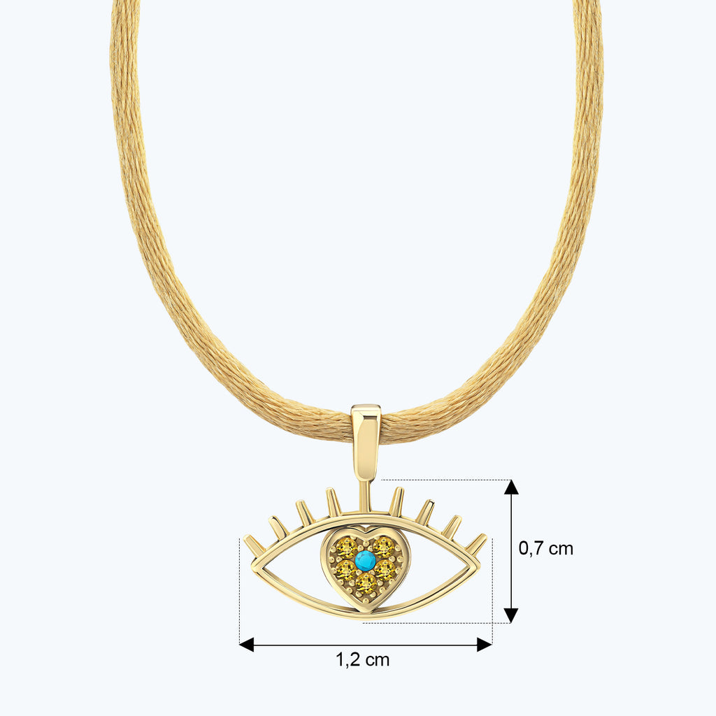 Besties Eye Gold Necklace