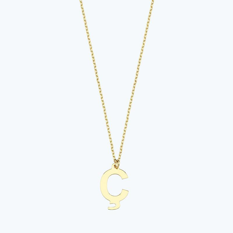 Letter Ç Gold Necklace