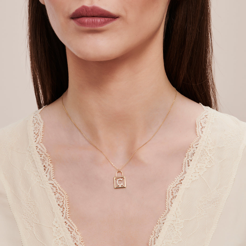 Letter Ç Gold Necklace