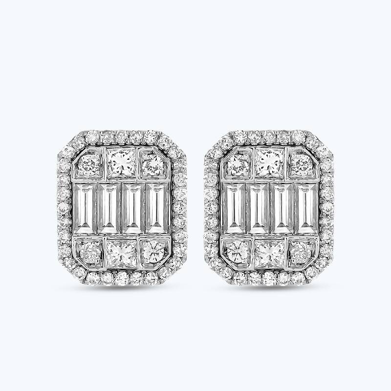 Baguette Diamantohrring