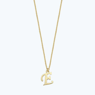 Letter E Gold Necklace