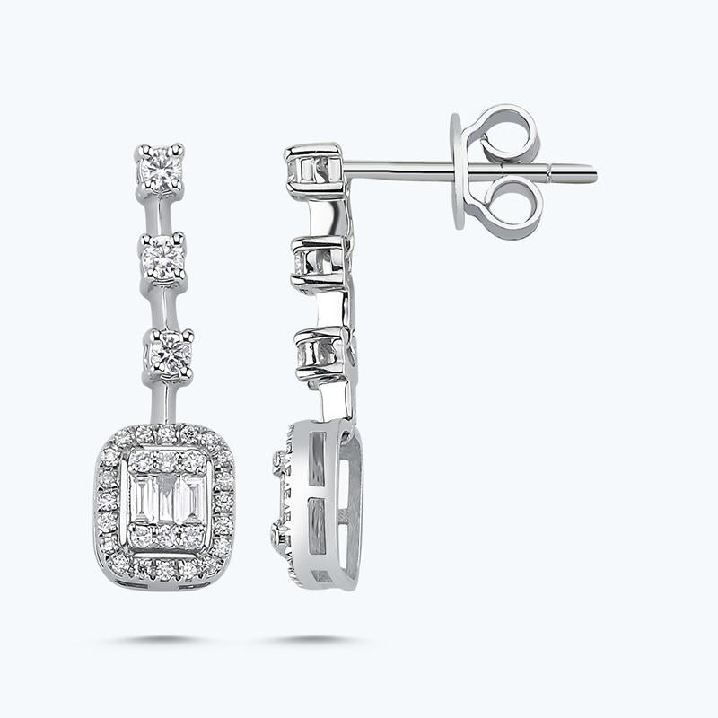 Baguette Diamantohrring