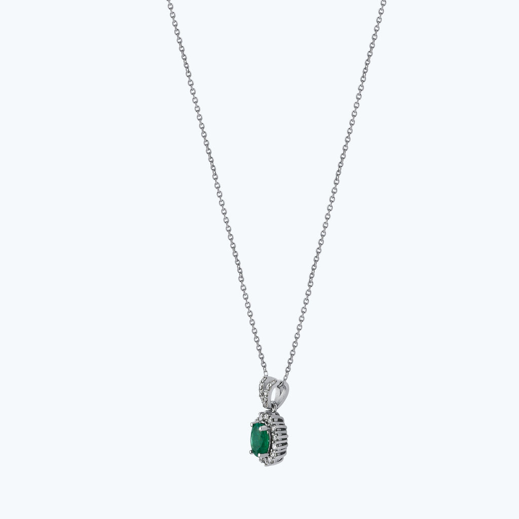 Collier Diamant Émeraude