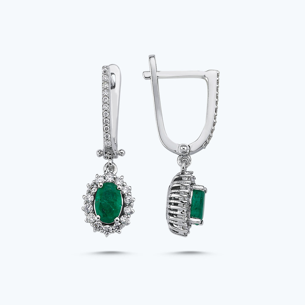 Emerald Diamond Earrings