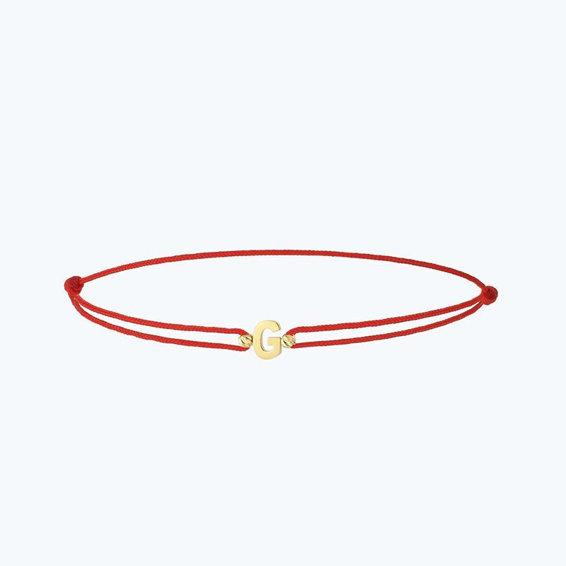 Buchstabe G Kordelarmband