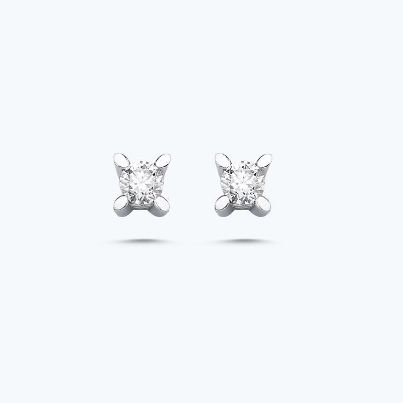 Boucles d'Oreilles Diamant Solitaire