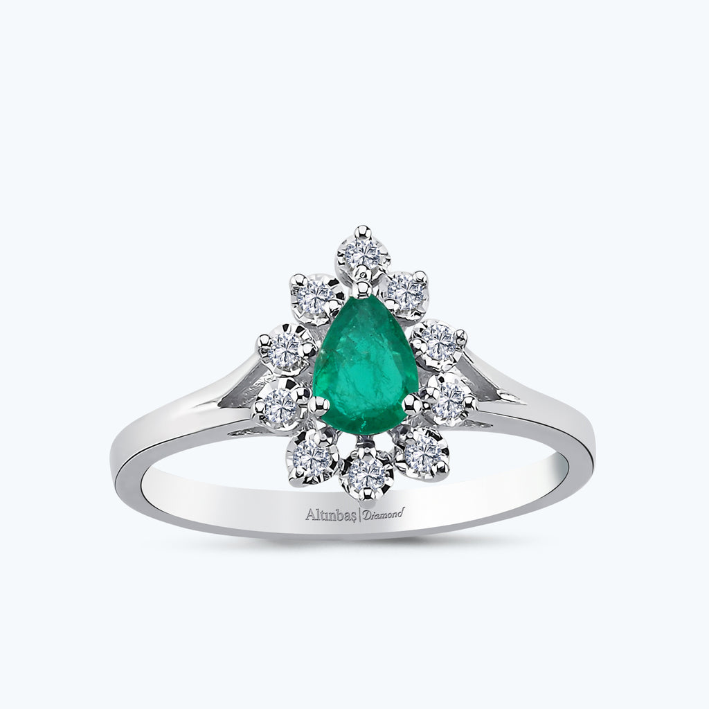 Smaragd Diamantring
