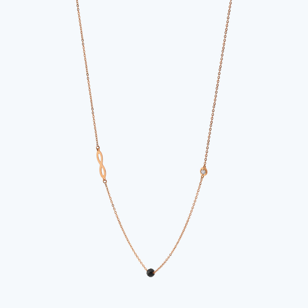 Unendlichkeit Diamantkette mit Spinell Steine