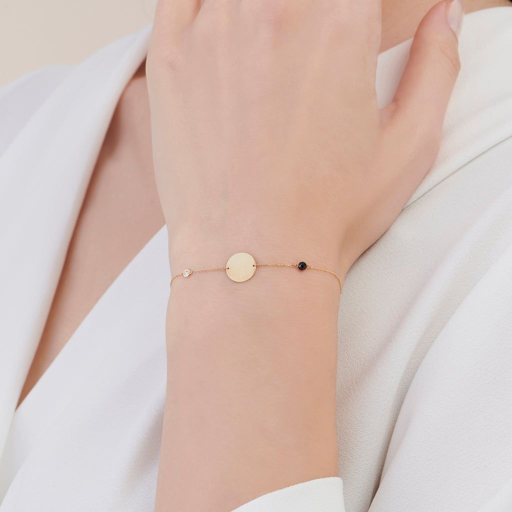 Spinell Stein Diamantarmband