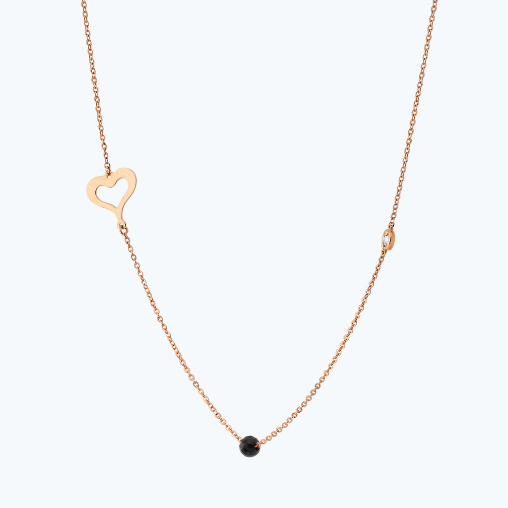 Herz Diamantkette mit Spinell