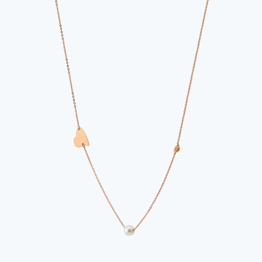 Herz Perlen Diamond Necklace