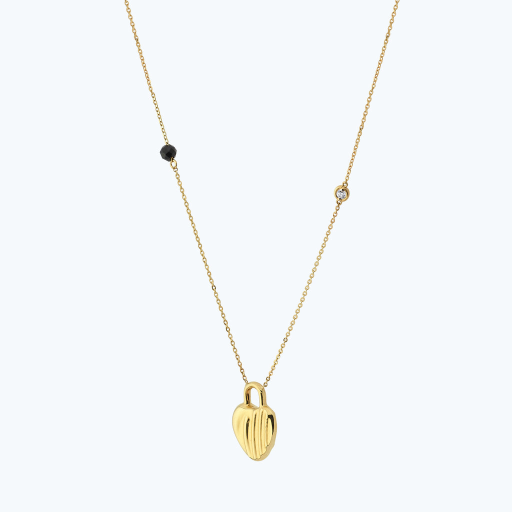 Herz Diamantkette mit Spinell