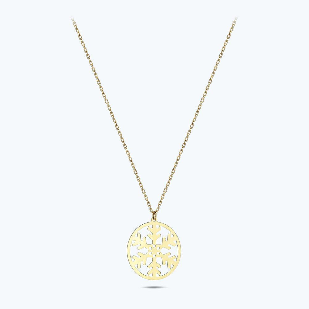 Collier Or Flocon de Neige