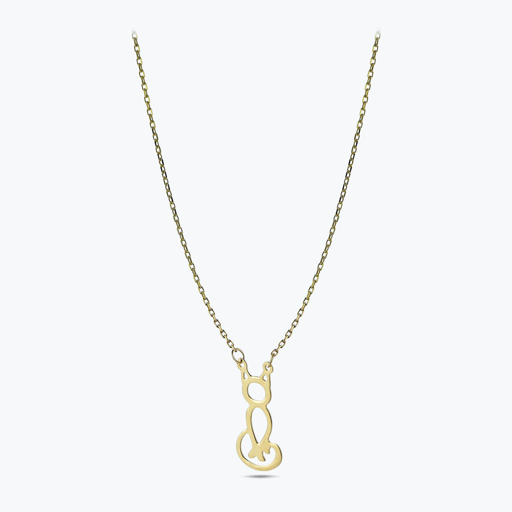 Cat Gold Necklace