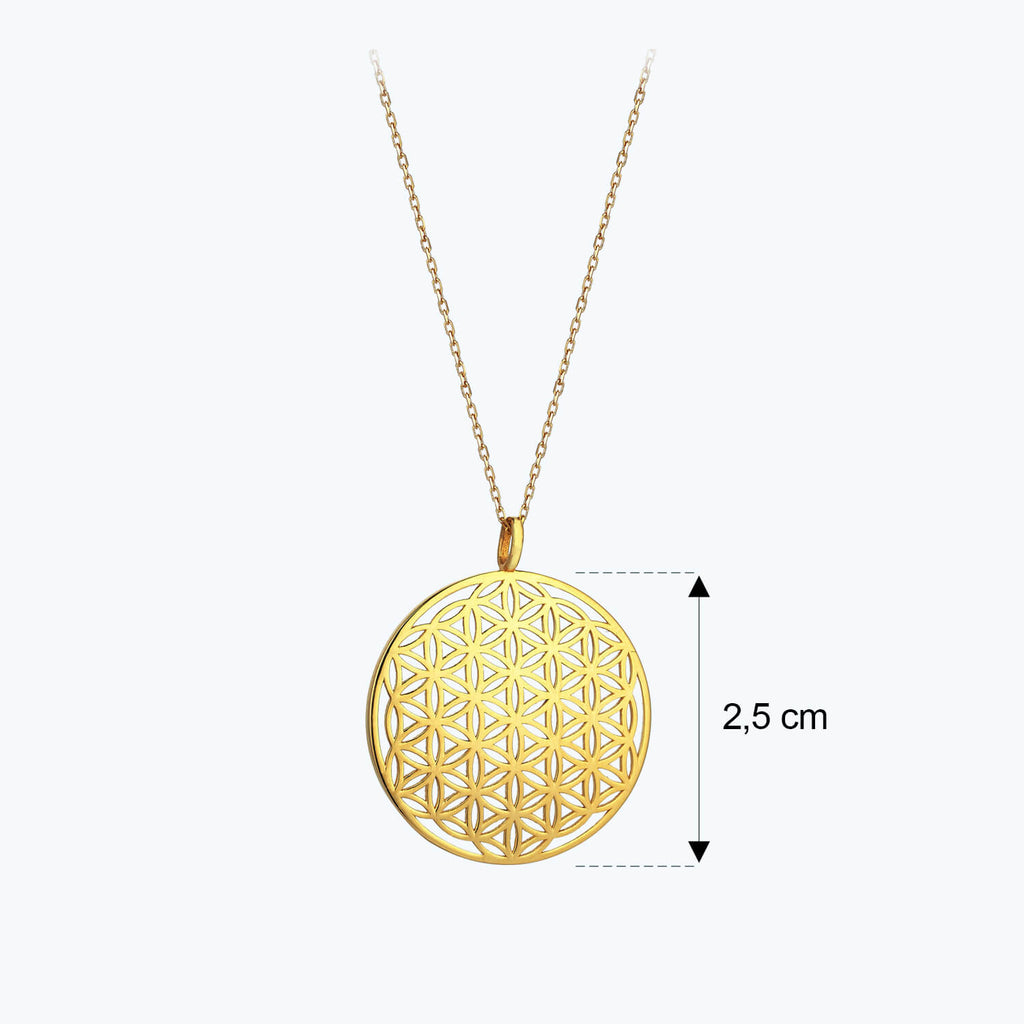 22K Goldkette Lebensblume