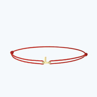 Letter L Bracelet with Gold String