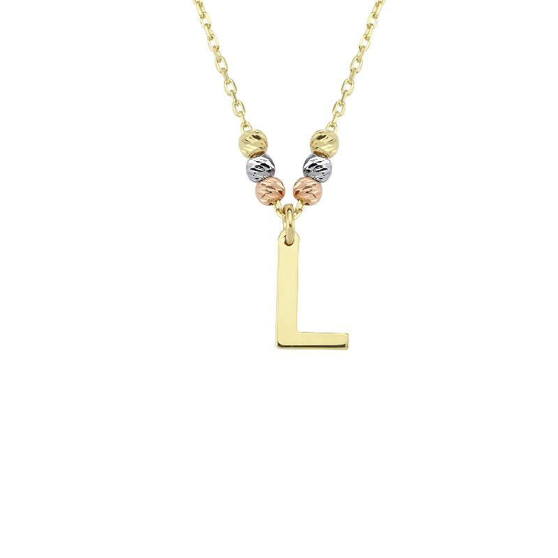 Collier Or Lettre L