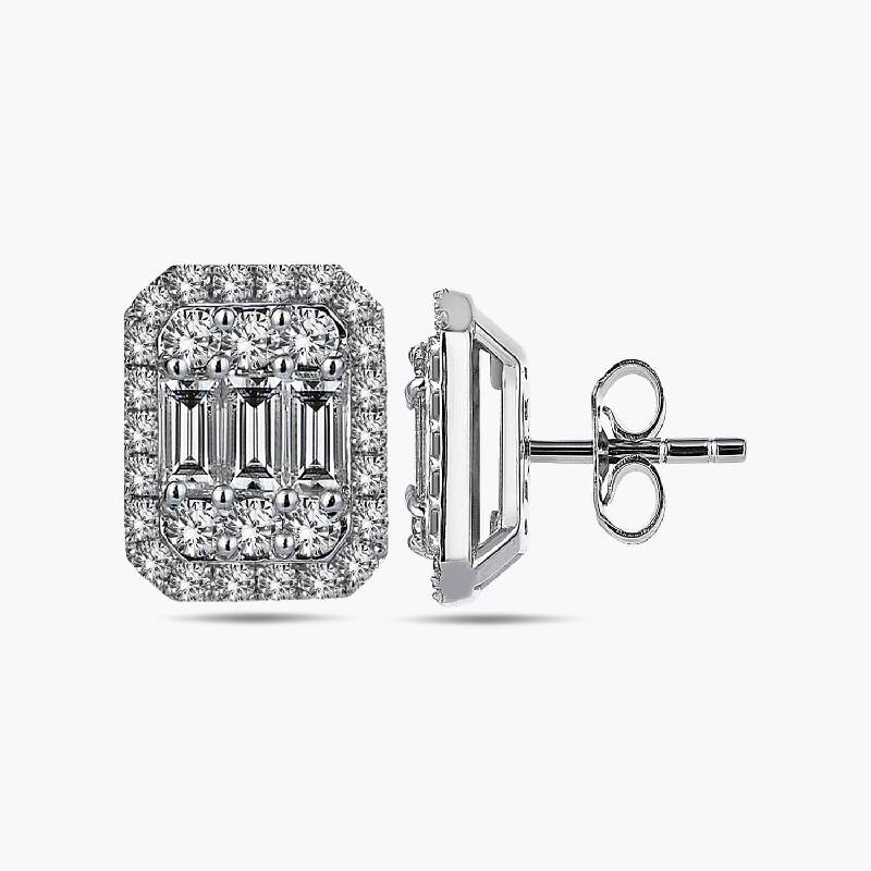 Baguette Diamantohrring