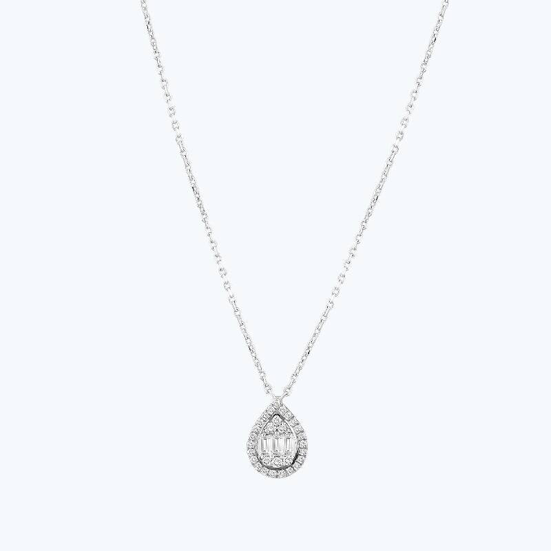 Collier Diamant Baguette