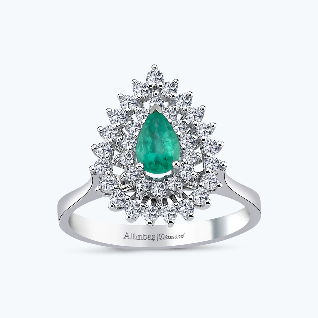 Smaragd Diamantring