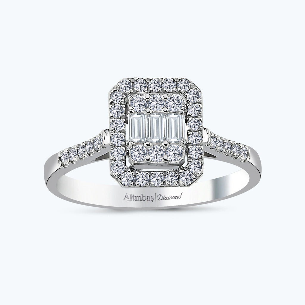Bague Diamant Baguette