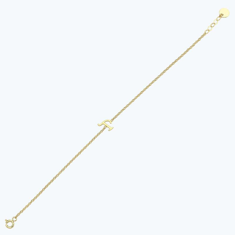 Letter T Gold Bracelet