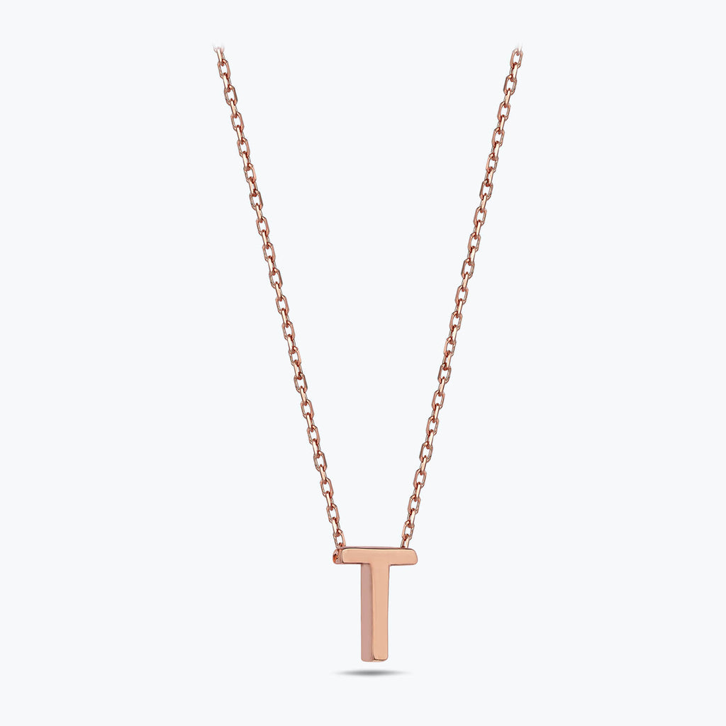 Collier Or Lettre T