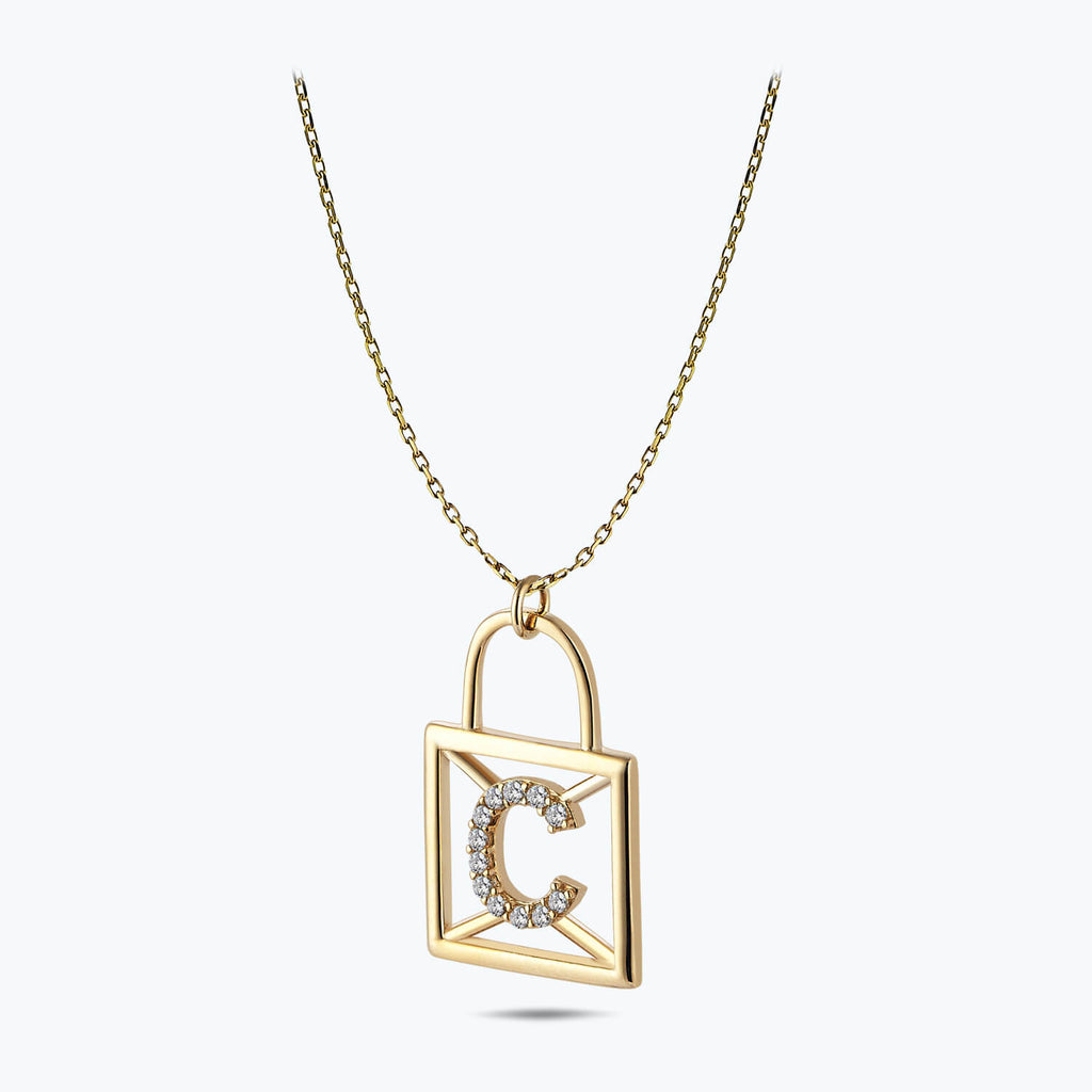 Letter C Gold Necklace