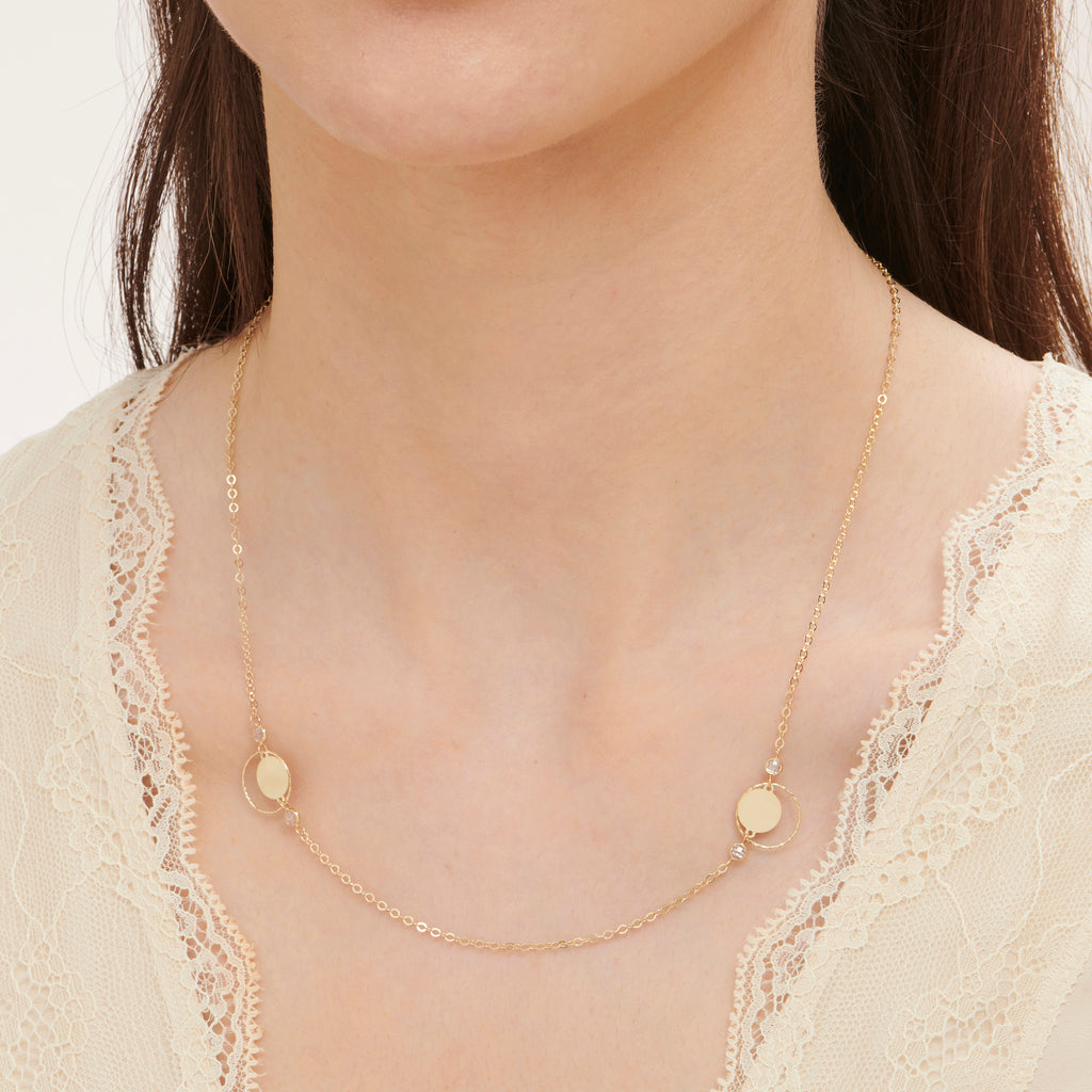 Plate Chain Gold Necklace