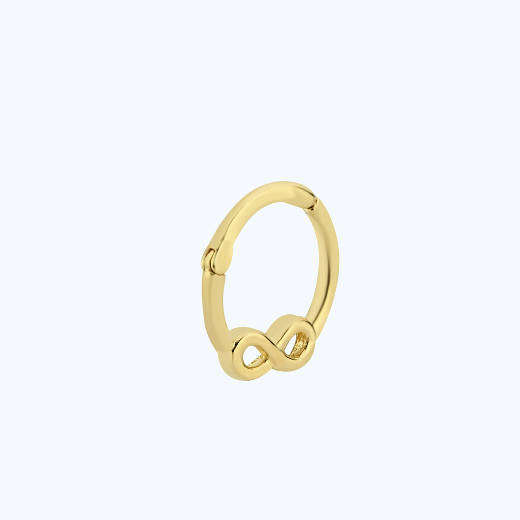 Infinity Gold Hoop Clicker Piercing