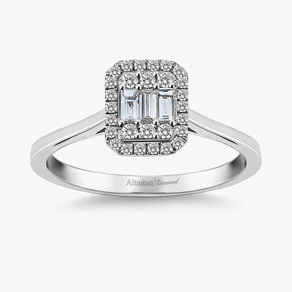 Bague Diamant Baguette