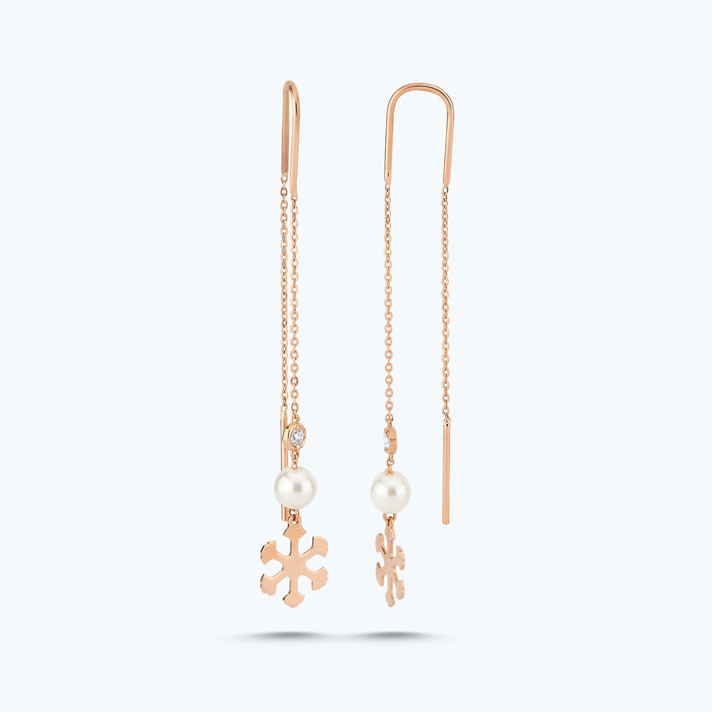 Perlen Diamantohrring