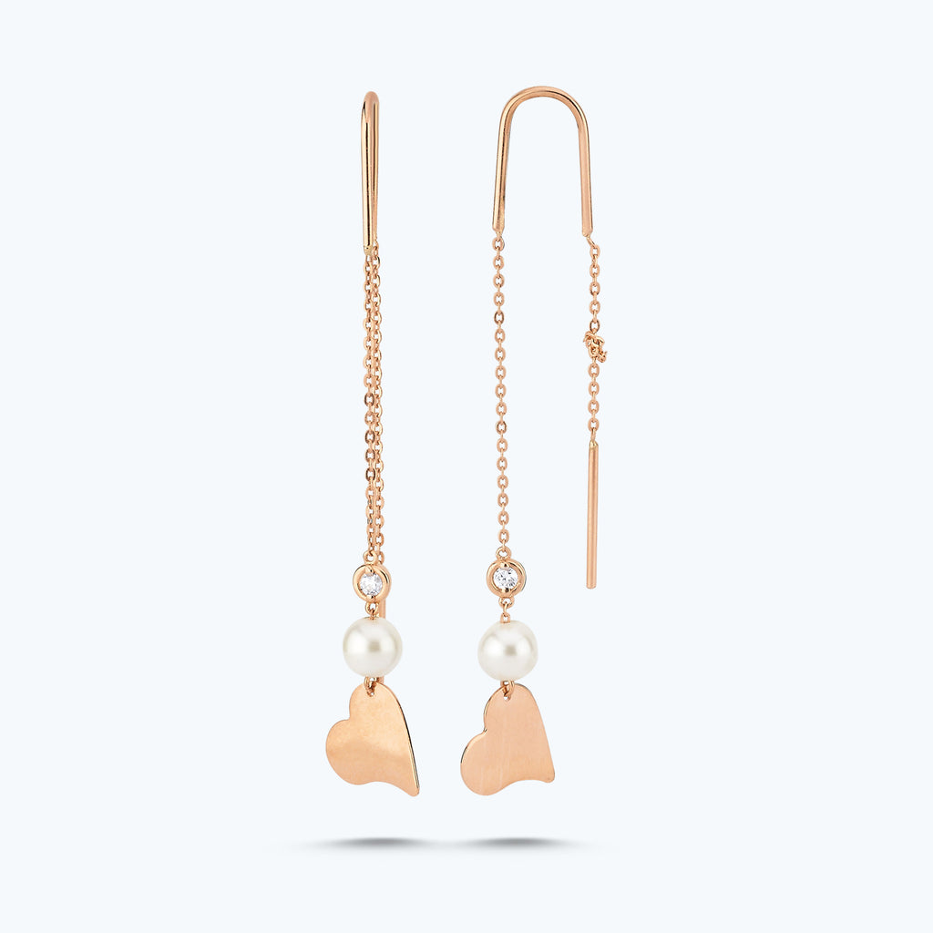 Perlen Diamantohrring