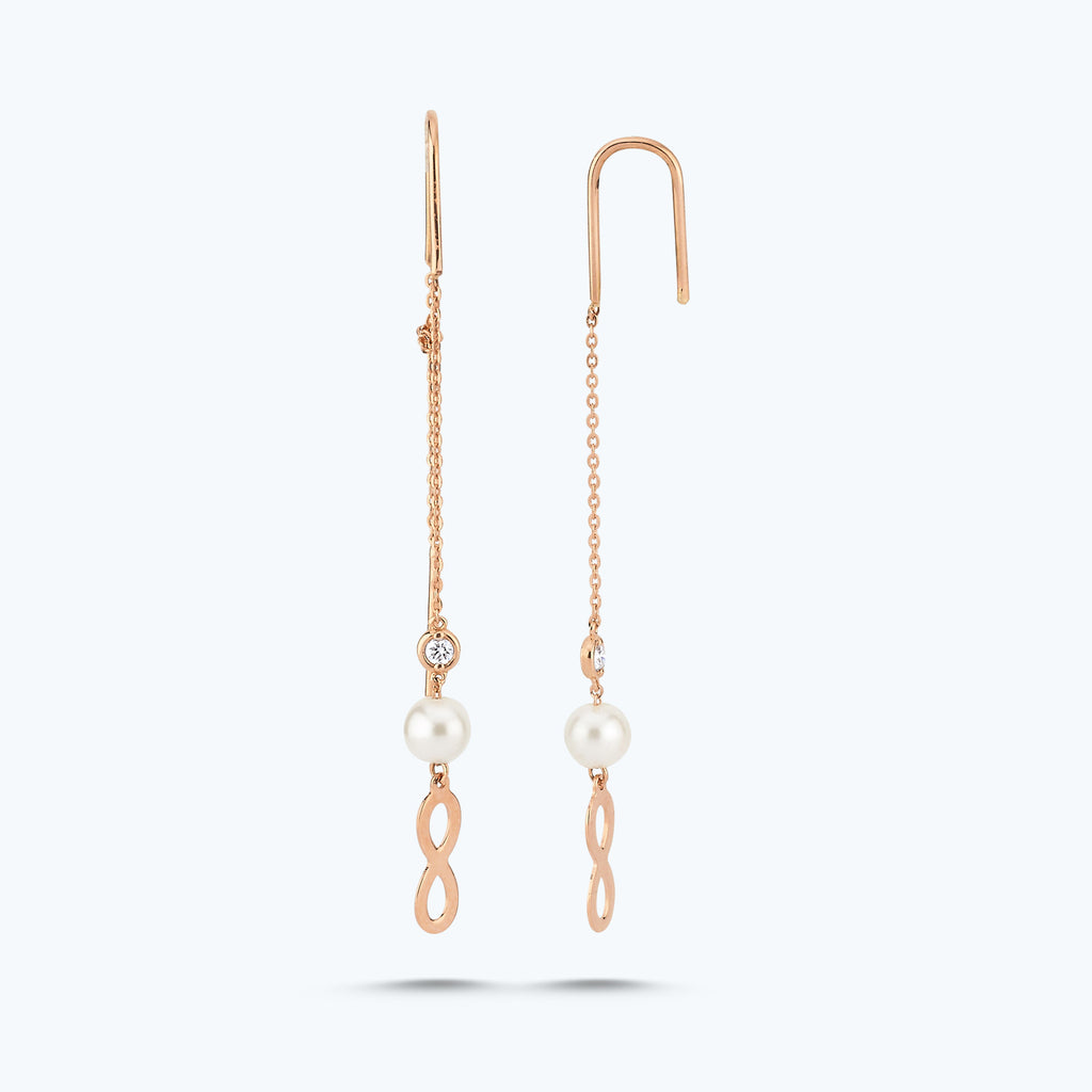 Perlen Diamantohrring